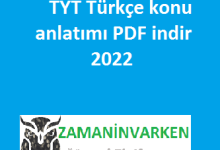 TYT Türkçe konu anlatımı PDF indir 2022